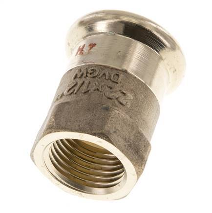 Press Fitting - 22mm Female & Rp 1/2'' Female - Copper alloy