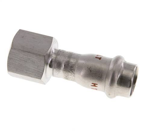 Press Fitting - 15mm Female & Rp 1/2'' Female - Stainless Steel