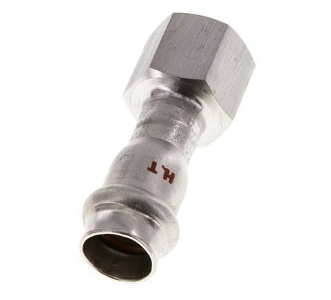 Press Fitting - 15mm Female & Rp 1/2'' Female - Stainless Steel