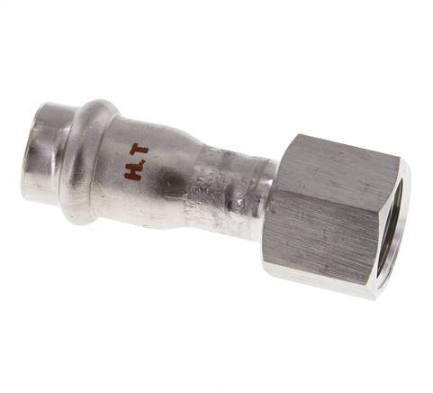 Press Fitting - 15mm Female & Rp 1/2'' Female - Stainless Steel
