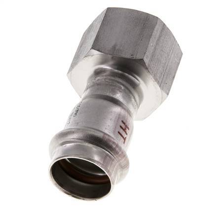 Press Fitting - 22mm Female & Rp 1'' Female - Stainless Steel