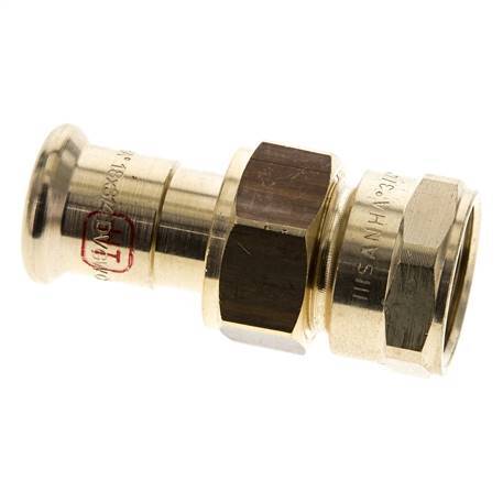 Union Press Fitting - 18mm Female & Rp 3/4'' Female - Copper alloy Flat Sealing