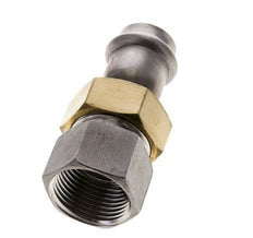 Union Press Fitting - 22mm Female & Rp 1'' Female - Stainless Steel Flat Sealing