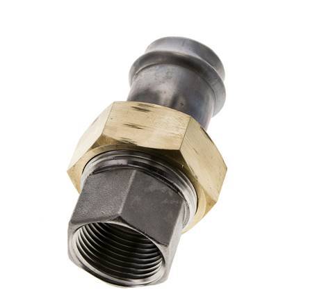 Union Press Fitting - 28mm Female & Rp 1'' Female - Stainless Steel Flat Sealing