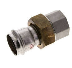 Union Press Fitting - 35mm Female & Rp 1-1/4'' Female - Stainless Steel Flat Sealing