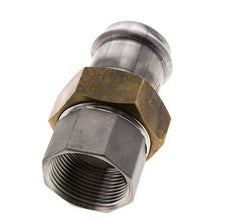 Union Press Fitting - 35mm Female & Rp 1-1/4'' Female - Stainless Steel Flat Sealing