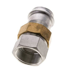 Union Press Fitting - 42mm Female & Rp 1-1/2'' Female - Stainless Steel Flat Sealing