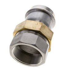 Union Press Fitting - 54mm Female & Rp 2'' Female - Stainless Steel Flat Sealing