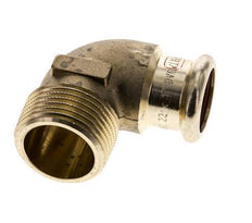 90deg Elbow Press Fitting - 22mm Female & R 1'' Male - Copper alloy