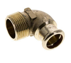 90deg Elbow Press Fitting - 22mm Female & R 1'' Male - Copper alloy