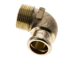 90deg Elbow Press Fitting - 22mm Female & R 1'' Male - Copper alloy