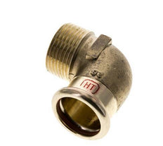 90deg Elbow Press Fitting - 28mm Female & R 1'' Male - Copper alloy