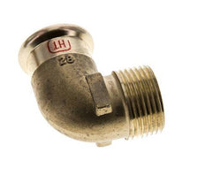 90deg Elbow Press Fitting - 28mm Female & R 1'' Male - Copper alloy