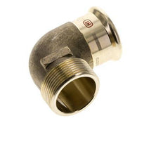 90deg Elbow Press Fitting - 42mm Female & R 1-1/2'' Male - Copper alloy