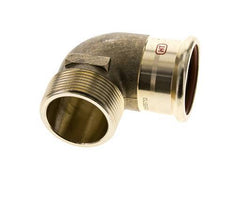 90deg Elbow Press Fitting - 42mm Female & R 1-1/2'' Male - Copper alloy