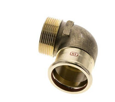 90deg Elbow Press Fitting - 42mm Female & R 1-1/2'' Male - Copper alloy