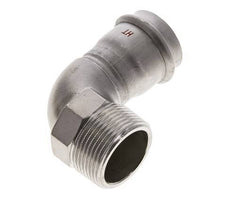 90deg Elbow Press Fitting - 35mm Female & R 1-1/4'' Male - Stainless Steel