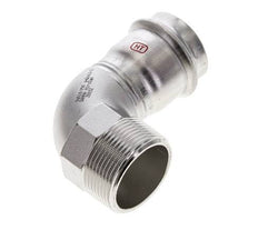 90deg Elbow Press Fitting - 42mm Female & R 1-1/2'' Male - Stainless Steel
