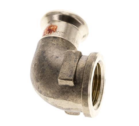 90deg Elbow Press Fitting - 15mm Female & Rp 1/2'' Female - Copper alloy