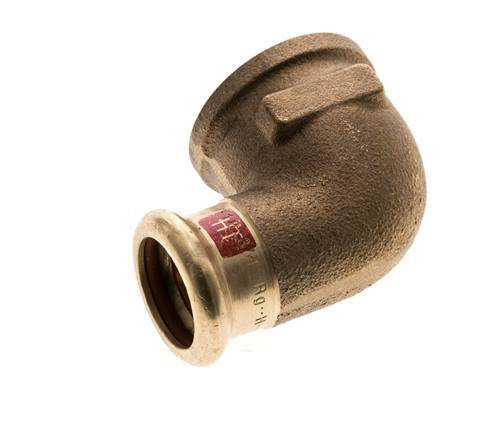 90deg Elbow Press Fitting - 18mm Female & Rp 3/4'' Female - Copper alloy