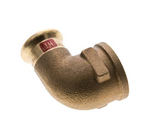 90deg Elbow Press Fitting - 18mm Female & Rp 3/4'' Female - Copper alloy