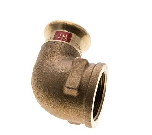 90deg Elbow Press Fitting - 18mm Female & Rp 3/4'' Female - Copper alloy