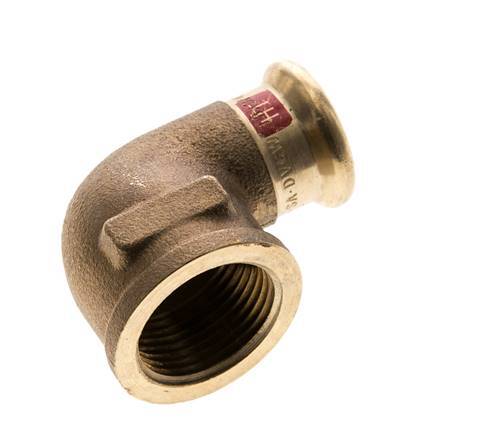 90deg Elbow Press Fitting - 18mm Female & Rp 3/4'' Female - Copper alloy