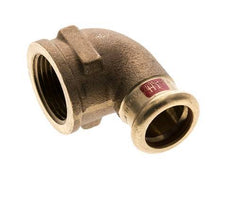 90deg Elbow Press Fitting - 18mm Female & Rp 3/4'' Female - Copper alloy