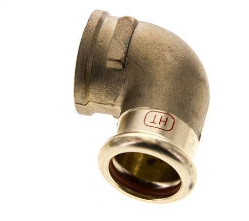 90deg Elbow Press Fitting - 22mm Female & Rp 3/4'' Female - Copper alloy
