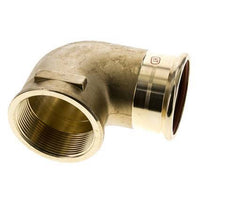 90deg Elbow Press Fitting - 54mm Female & Rp 2'' Female - Copper alloy