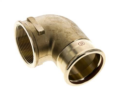 90deg Elbow Press Fitting - 54mm Female & Rp 2'' Female - Copper alloy