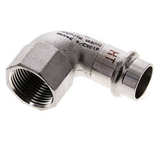 90deg Elbow Press Fitting - 18mm Female & Rp 3/4'' Female - Stainless Steel