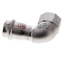 90deg Elbow Press Fitting - 22mm Female & Rp 3/4'' Female - Stainless Steel
