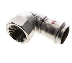 90deg Elbow Press Fitting - 35mm Female & Rp 1-1/4'' Female - Stainless Steel