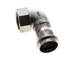 90deg Elbow Press Fitting - 35mm Female & Rp 1-1/4'' Female - Stainless Steel