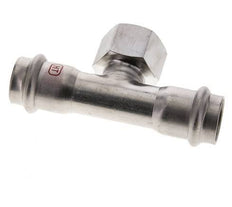 Tee Press Fitting - 22mm Female & Rp 3/4'' Female - Stainless Steel