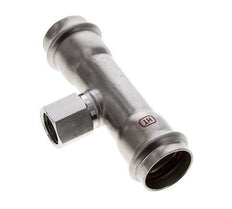Tee Press Fitting - 28mm Female & Rp 1/2'' Female - Stainless Steel