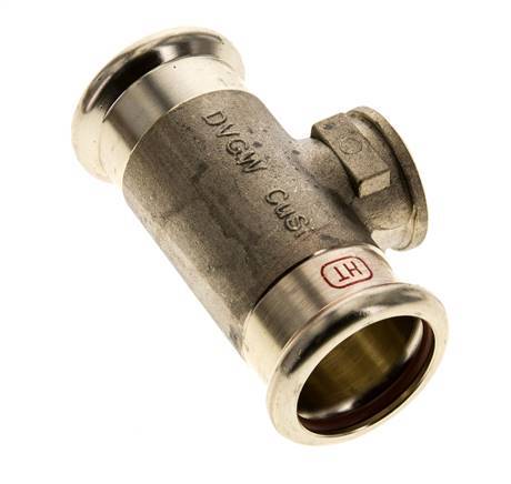 Tee Press Fitting - 35mm Female & Rp 1/2'' Female - Stainless Steel