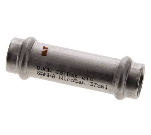 Press Fitting - 18mm Female - Stainless Steel Long