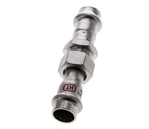 Union Press Fitting - 15mm Female - Stainless Steel Flat Sealing
