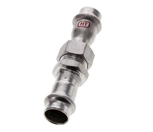 Union Press Fitting - 15mm Female - Stainless Steel Flat Sealing