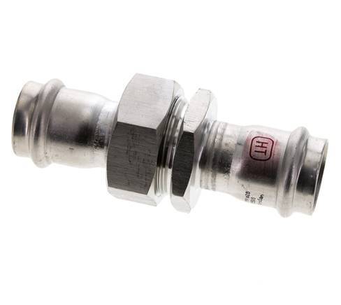 Union Press Fitting - 28mm Female - Stainless Steel Flat Sealing
