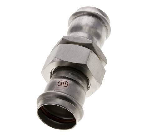 Union Press Fitting - 35mm Female - Stainless Steel Flat Sealing