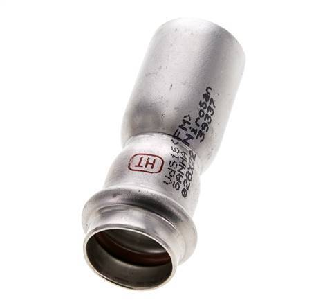 Press Fitting - 22mm Female & 28mm Male - Stainless Steel