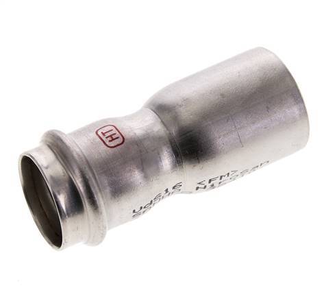 Press Fitting - 28mm Female & 35mm Male - Stainless Steel