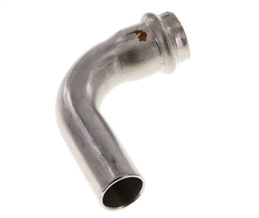 90deg Elbow Press Fitting - 22mm Female & 22mm Male - Stainless Steel