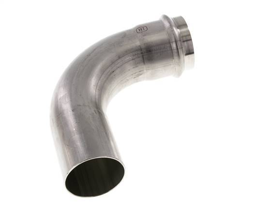90deg Elbow Press Fitting - 54mm Female & 54mm Male - Stainless Steel