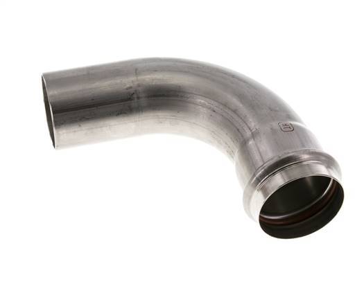 90deg Elbow Press Fitting - 54mm Female & 54mm Male - Stainless Steel