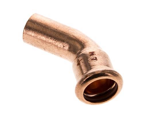 45deg Elbow Press Fitting - 18mm Female & 18mm Male - Copper alloy