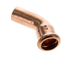45deg Elbow Press Fitting - 18mm Female & 18mm Male - Copper alloy